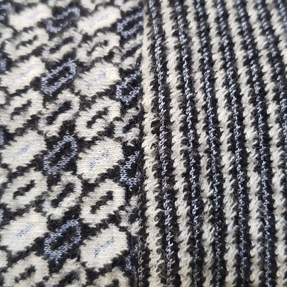 Diane von Furstenberg Caitrin Wool Blend Knit Skirt Gray Black Geometric Pattern - Picture 7 of 9